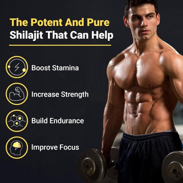 Shilajit Gummies, Himalayan Shilajit Supplements, Ashwagandha, Gokshura, 85 Trace Minerals, High Potency Gold Grade, 60 Gummies For Energy Boost, Immune Support, Non-GMO - Image 4